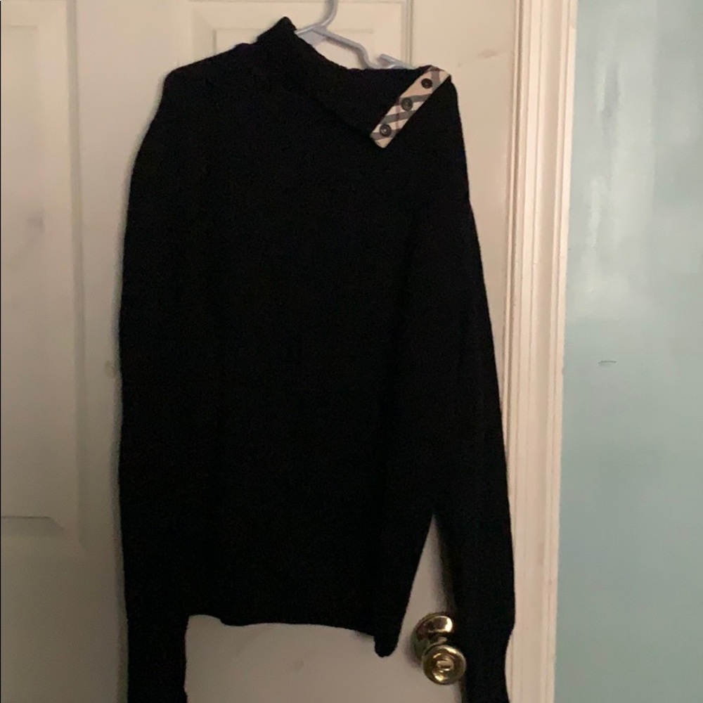 Burberry Black Sweater Turtleneck Medium